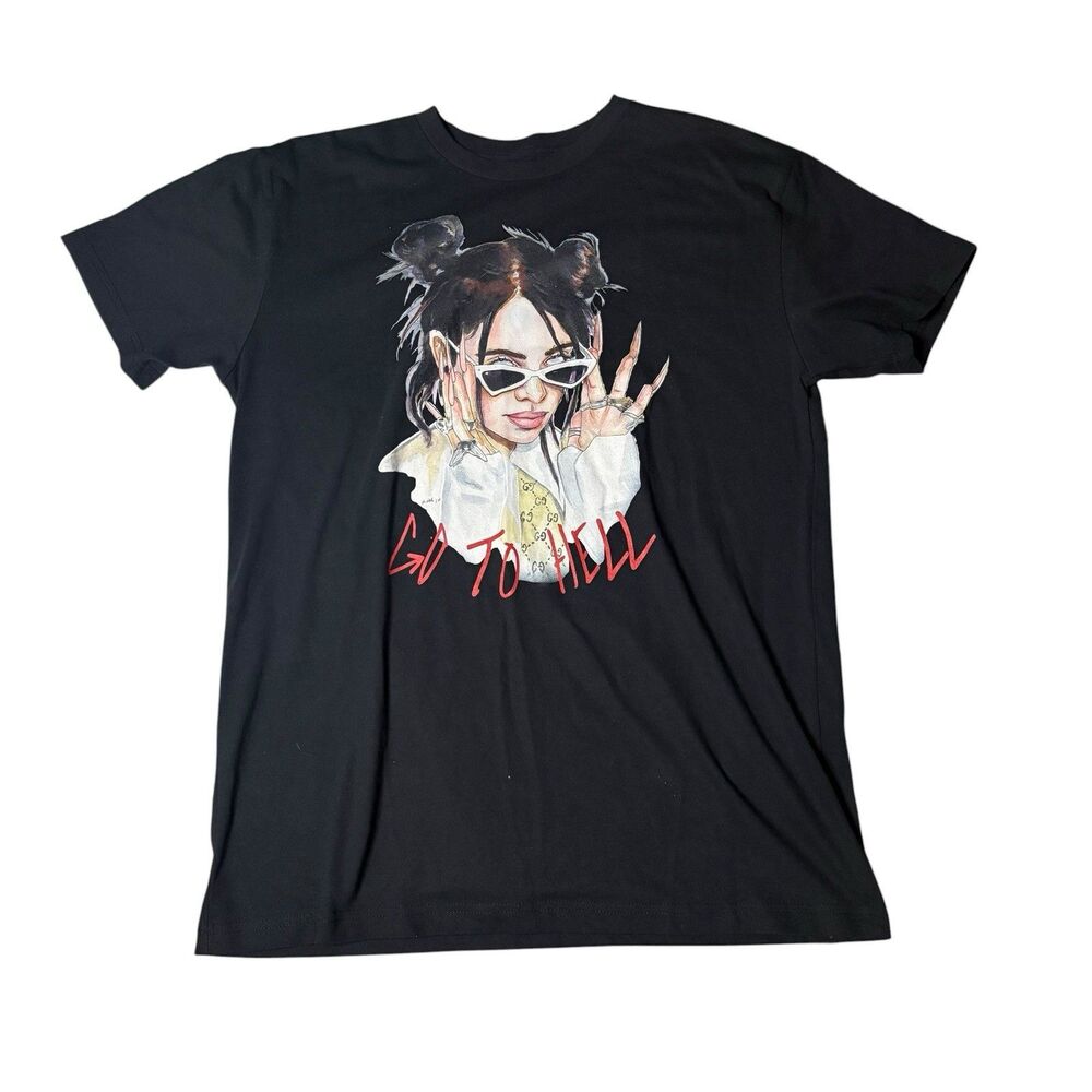 Billie’s Eillish “Go To Hell” Graphic T Shirt Size Large